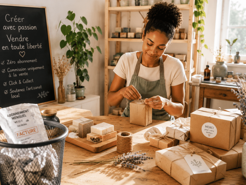 Vendre en ligne sans frais fixes : ce que les artisans gagnent vraiment en 2026